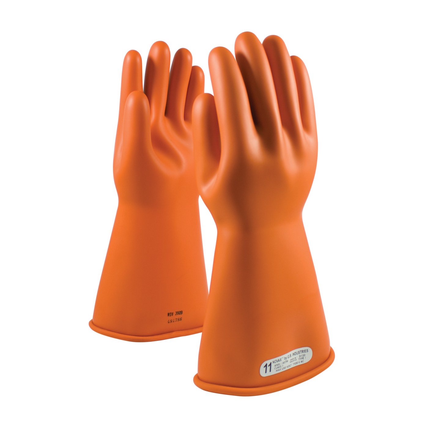 Novax™ Rubber Insulating Gloves, Class 1, Orange