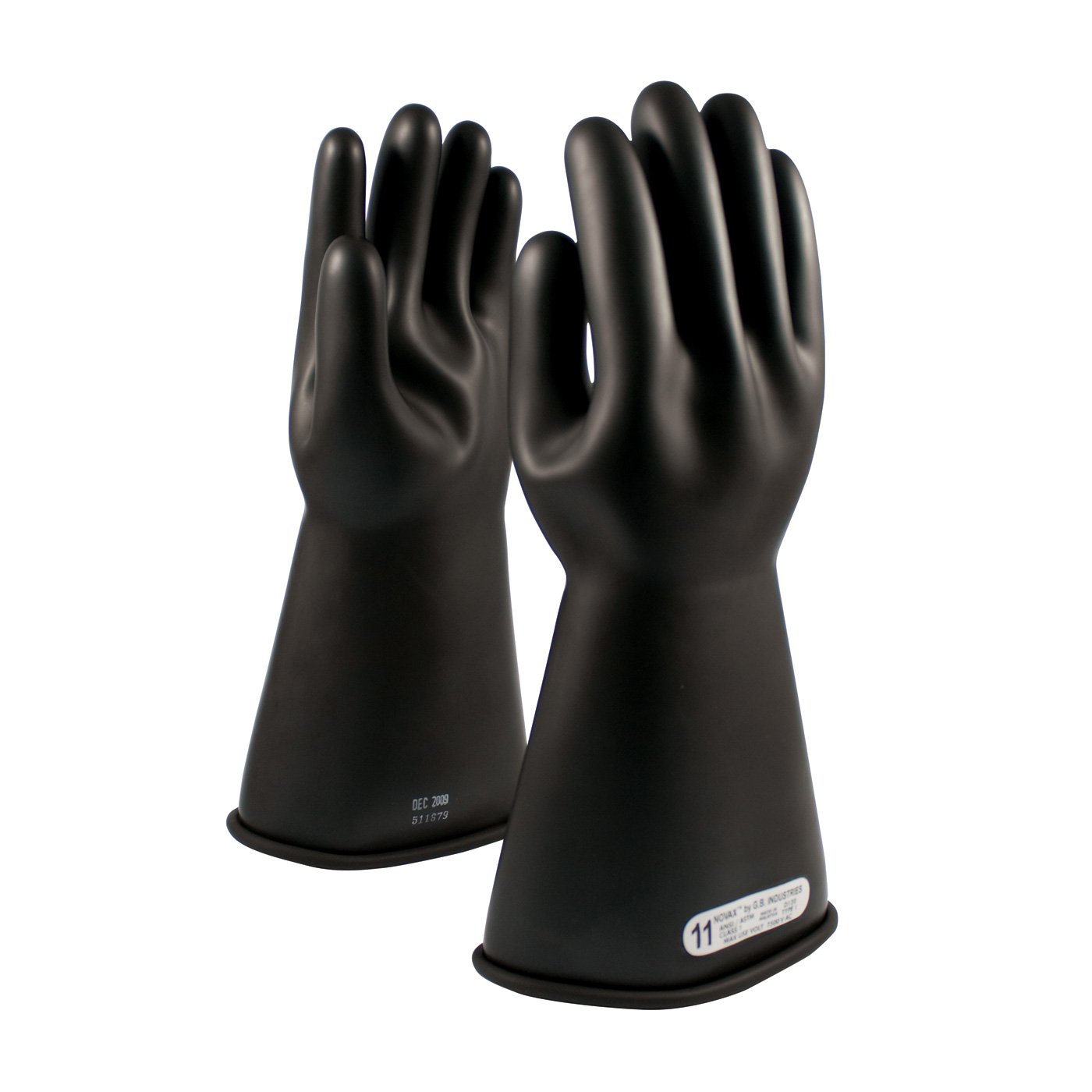 Novax™ Rubber Insulating Gloves, Class 1, Black