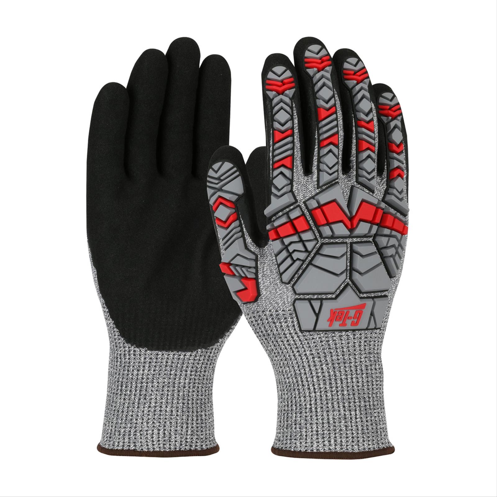 G-Tek&reg; PolyKor&reg; Impact Protection Glove, Nitrile Coating, Cut Level A4