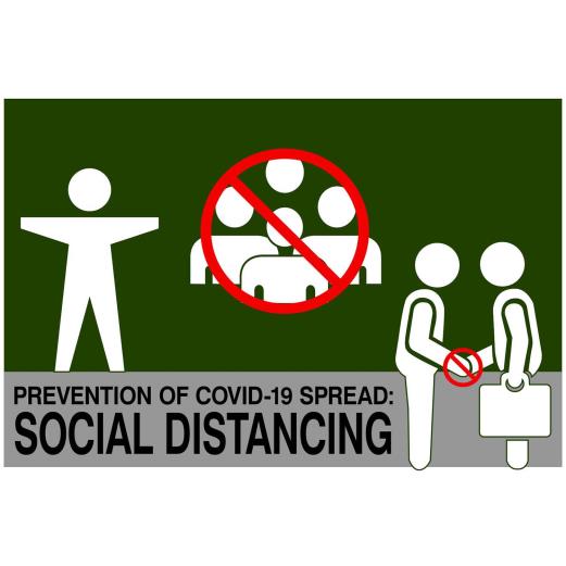 Notrax® "Prevention of COVID-19 Spread: Social Distancing" Floor Mats