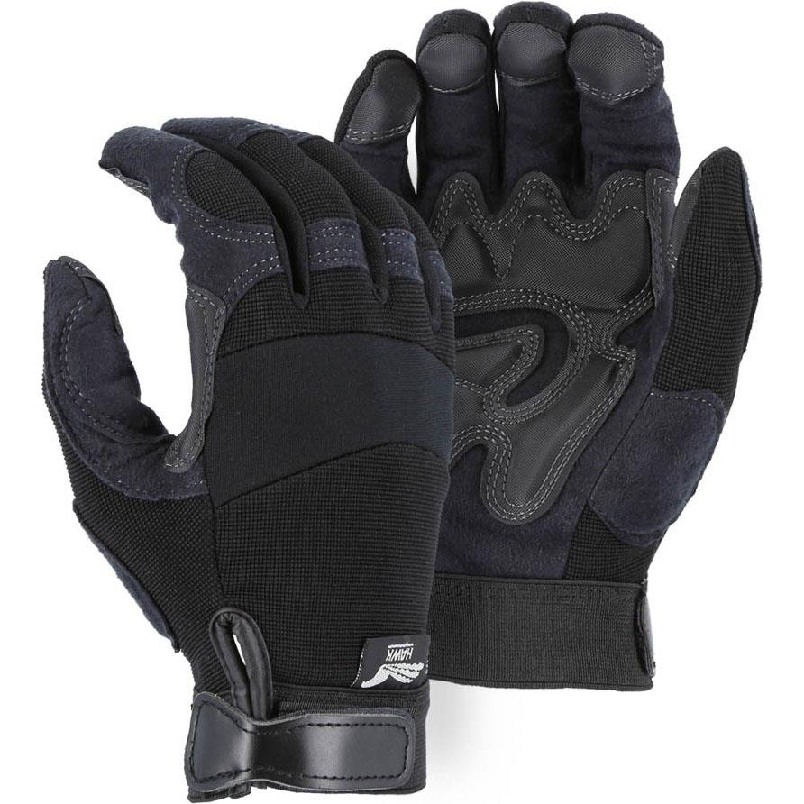 Armor Skin™ Mechanics Glove, PVC Double Palm, Knit Back