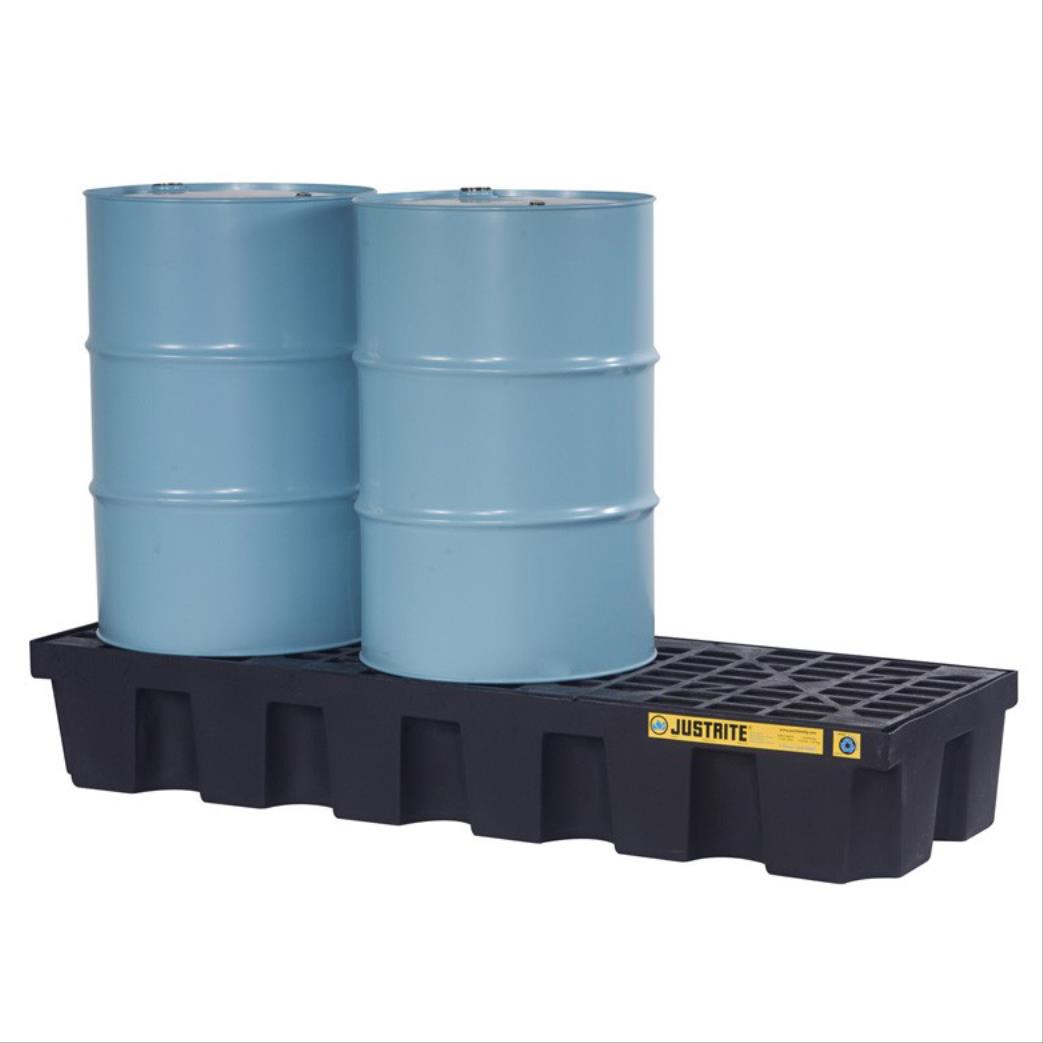 EcoPolyBlend™ 3-Drum Spill Control Pallets, With and Without Drains