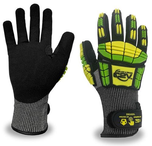 X-Slash & Smash 3301G, Black Sandy Nitrile Palm Coating, 13 Gauge, Cut Level A6