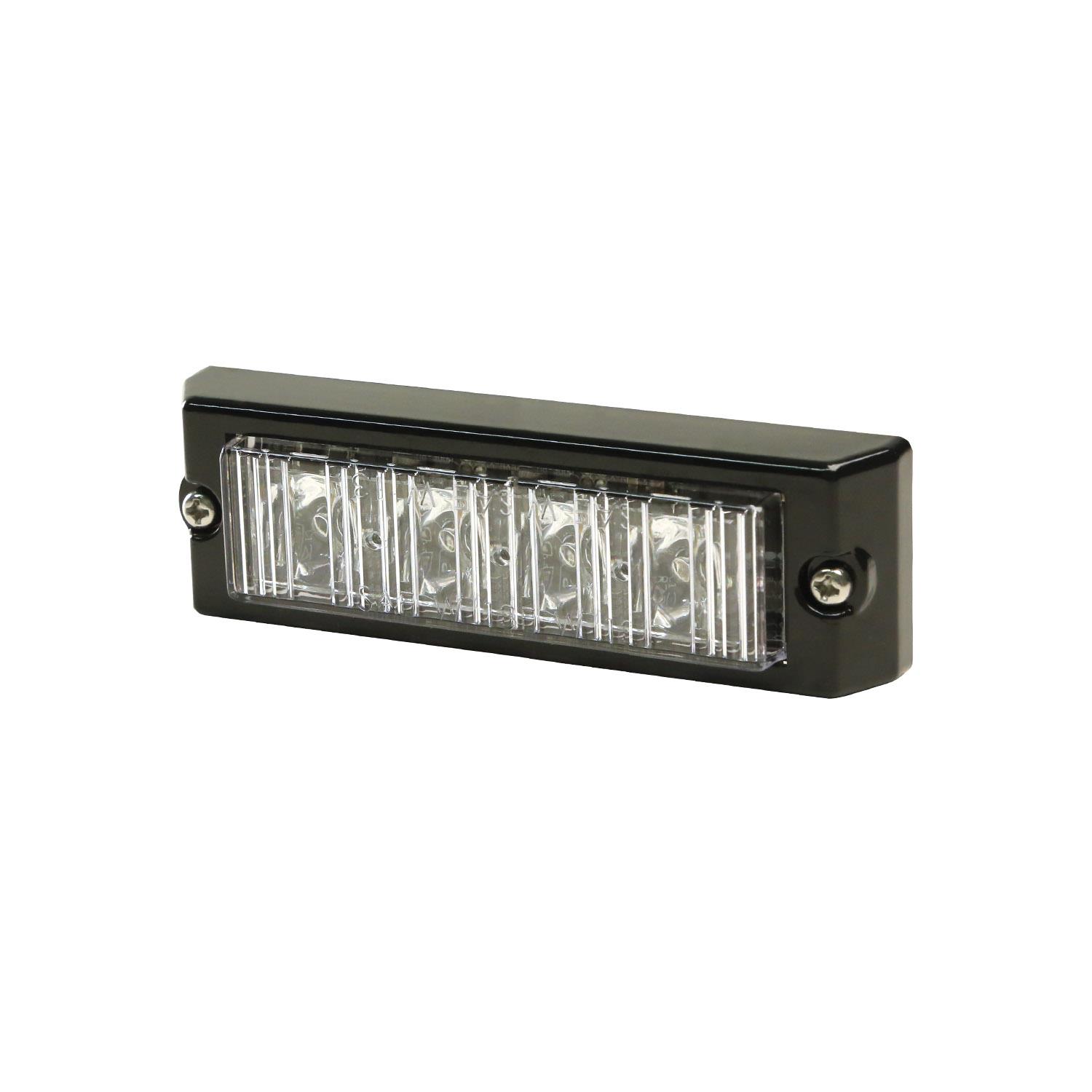 Directional 4 LED Warning Light, 21 Flash Patterns, Surface Mount