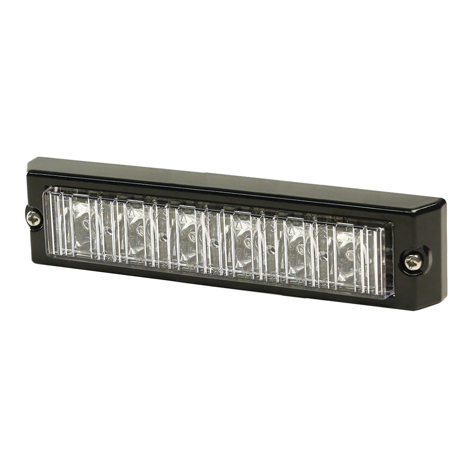 Directional 6 LED Warning Light, 21 Flash Patterns, Surface Mount
