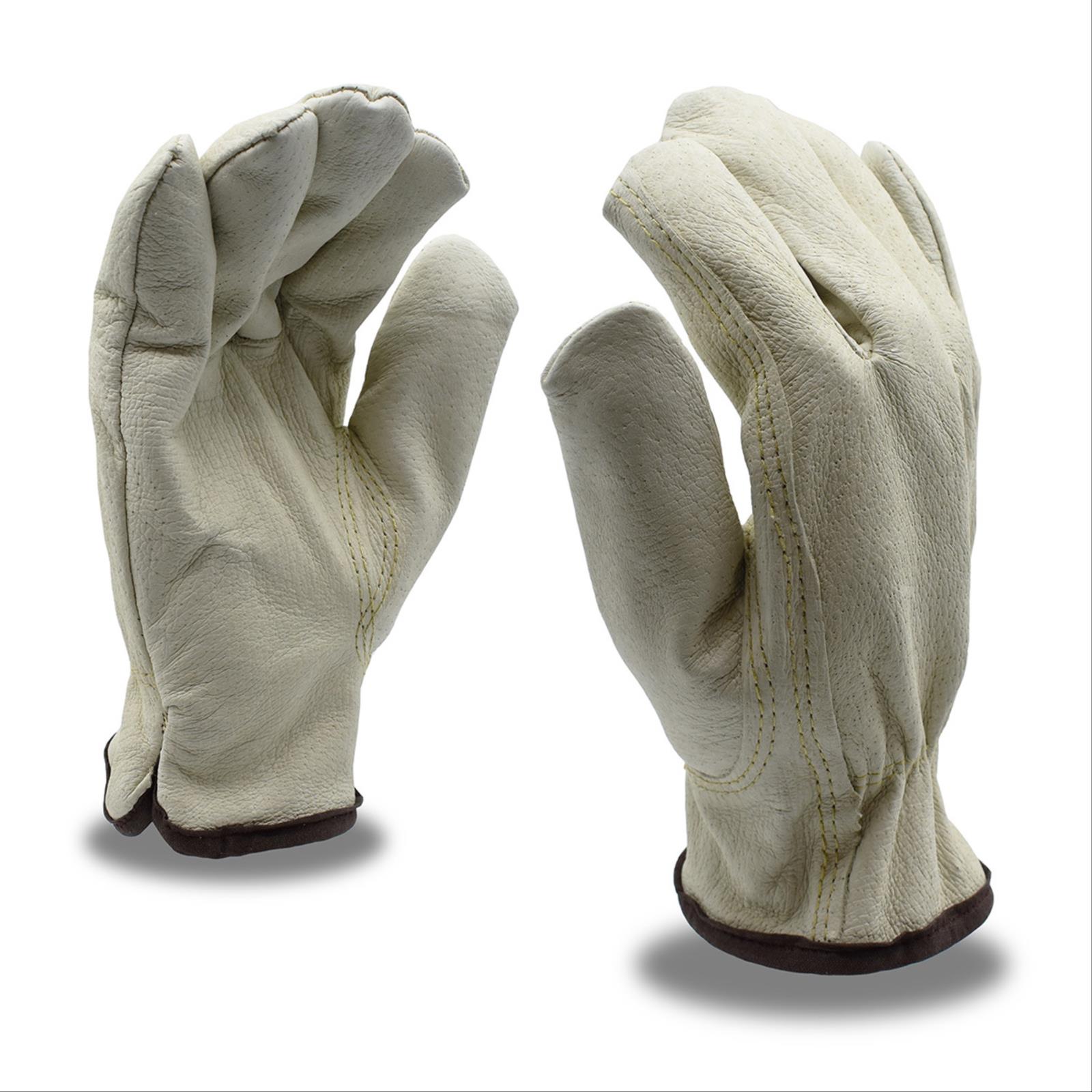 Premium Pigskin Drivers Gloves, Red Fleece Lining