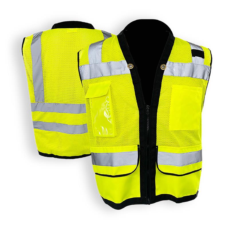 X-CRASH 8V12G Heavy Duty Contractor Surveyor Vest, Class 2 Type R