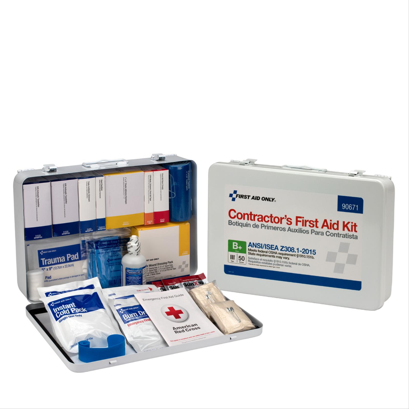 First Aid Only® ANSI B+, 50 Person First Aid Kit, Metal