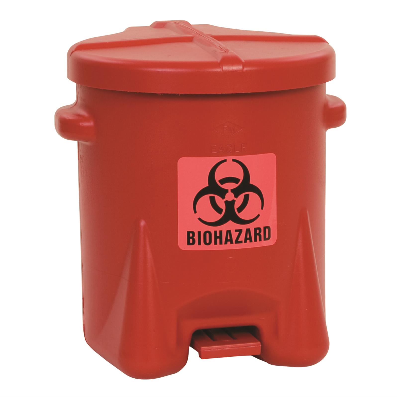 Eagle Poly Biohazard Waste Cans, 6 Gallon