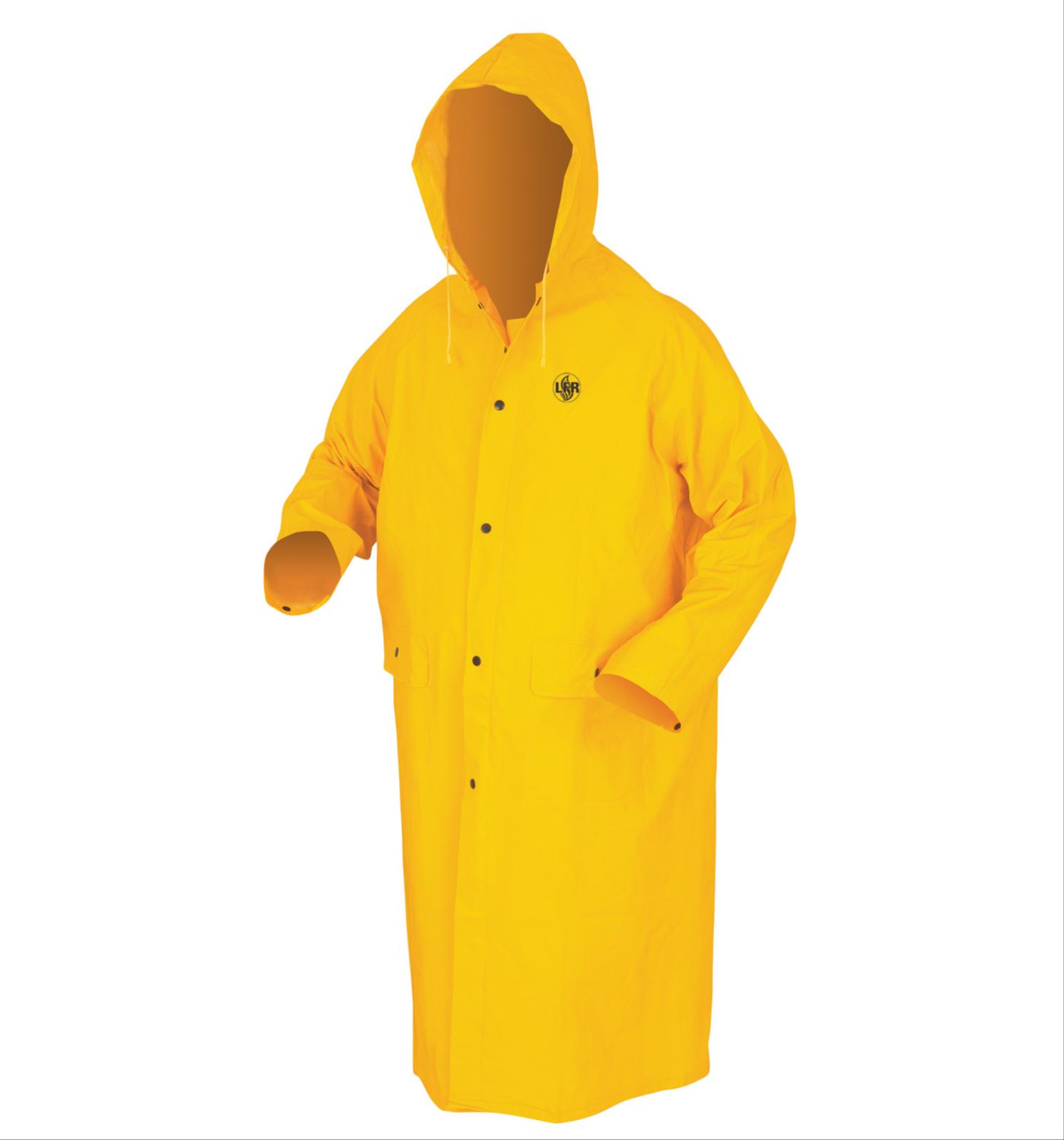 Classic PVC/Polyester Raincoats, with Attached Hood