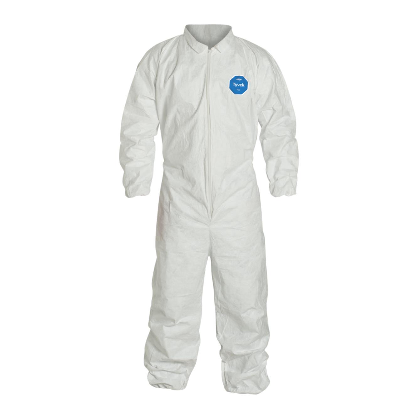 Tyvek® 400 Coveralls, Zipper Front, Elastic Wrists & Ankles