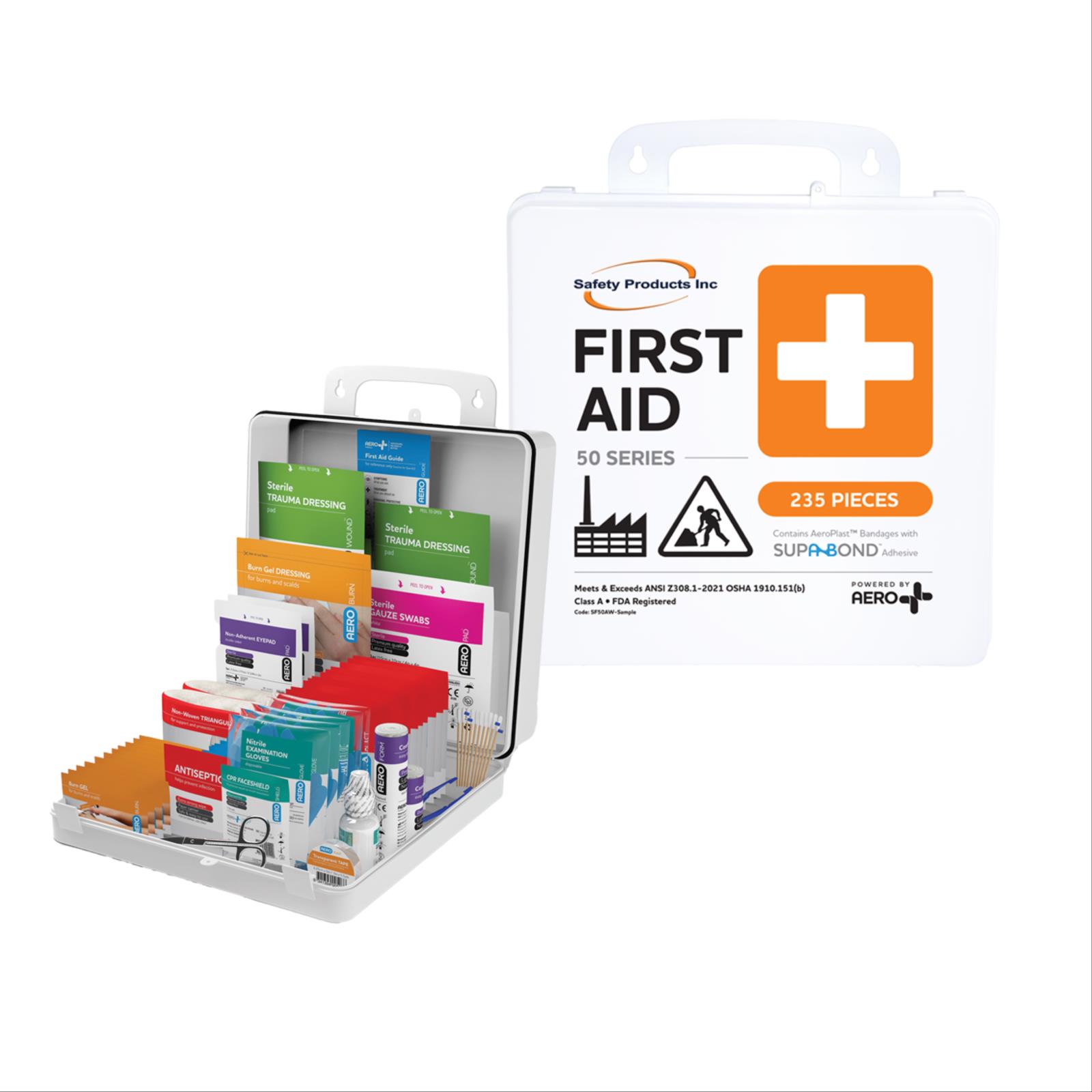 50 person ANSI A First Aid Kit, Weatherproof Case