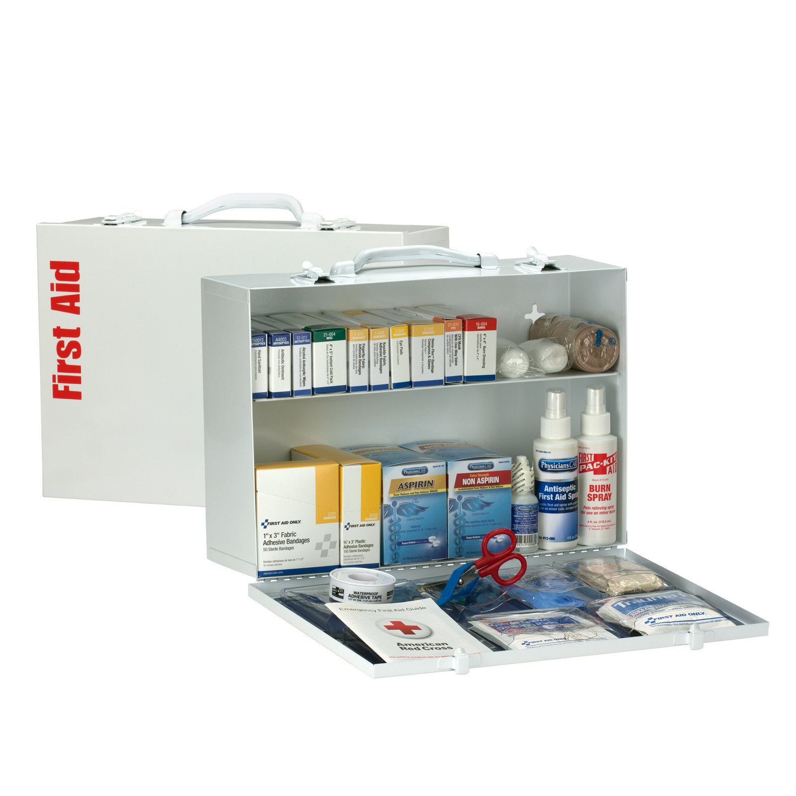 First Aid Only® ANSI A+ Compliant, 2 Shelf First Aid Station