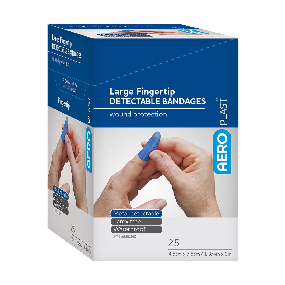 AeroPlast&trade; Detectable Large Fingertip Bandages