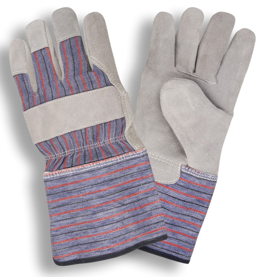 Gauntlet Cuff Leather Palm Gloves