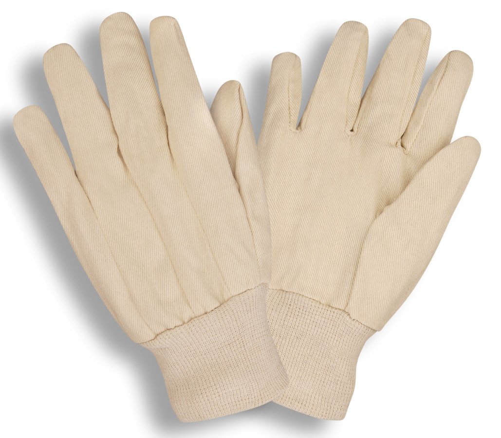 Ramie/Cotton Canvas Gloves, Knit Wrist