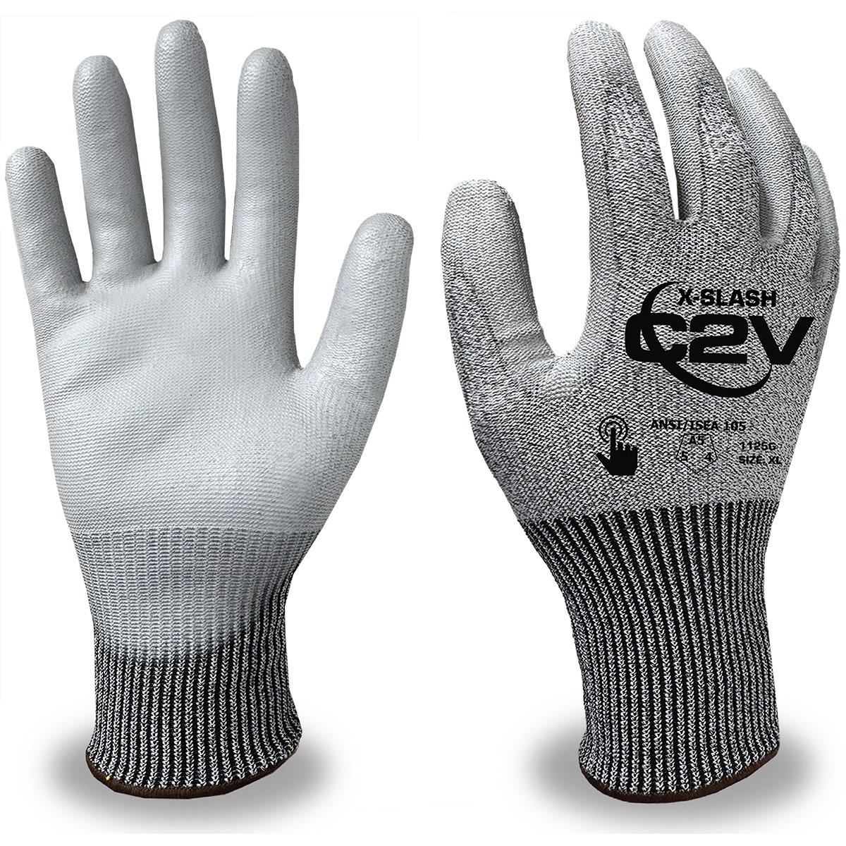 X-SLASH, Gray Polyurethane Palm Coating,13 Gauge, Cut Level A5