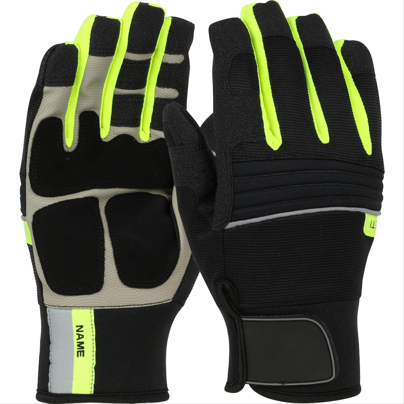 Hi-Vis Yeti Thermal Glove, Synthetic Leather Palm and Fleece Lining and Waterproof Insert