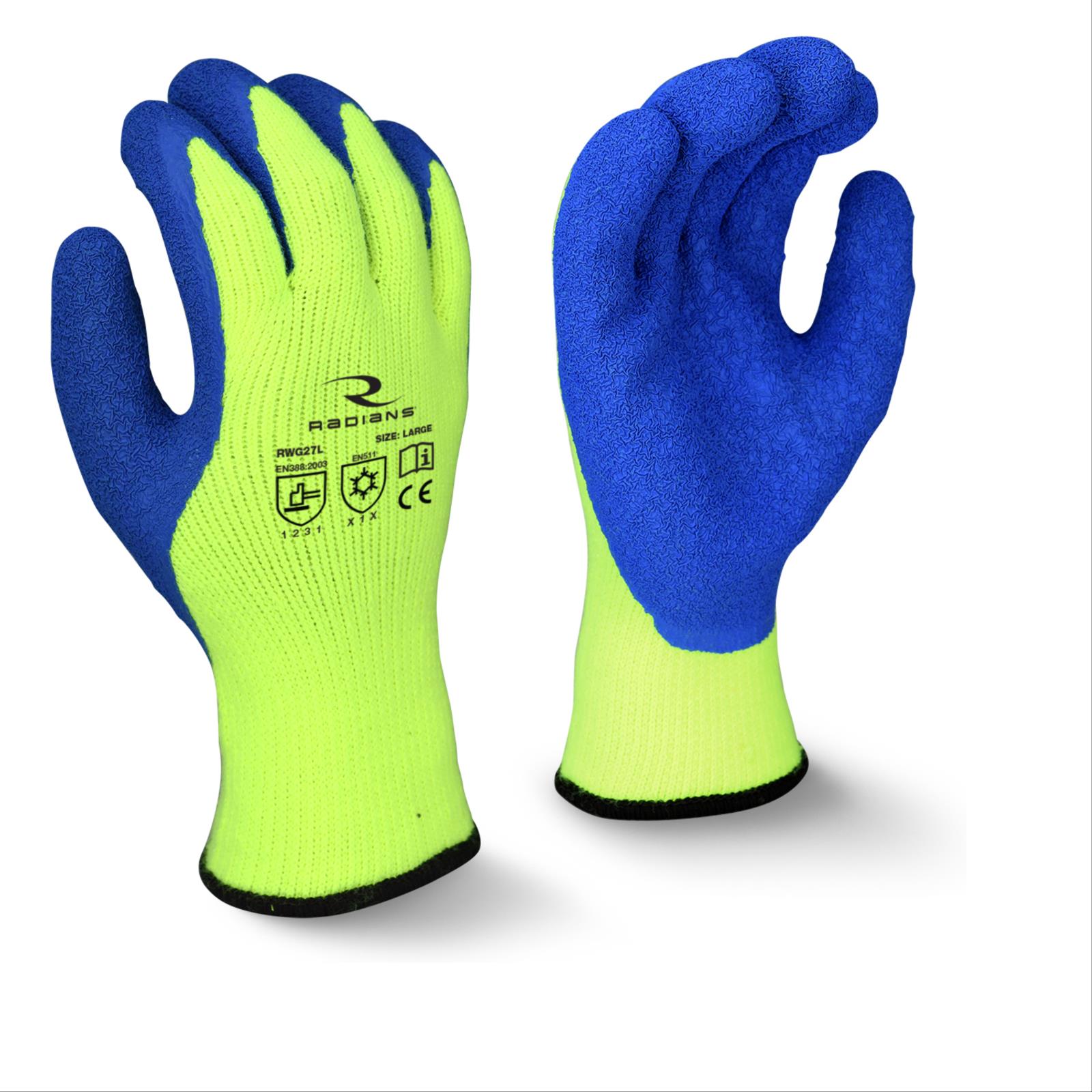 7 Gauge, Hi-Viz Lime Glove, Latex Dip, Cut Level A3
