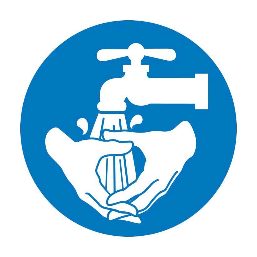 Wash Hands ISO Label, COVID-19