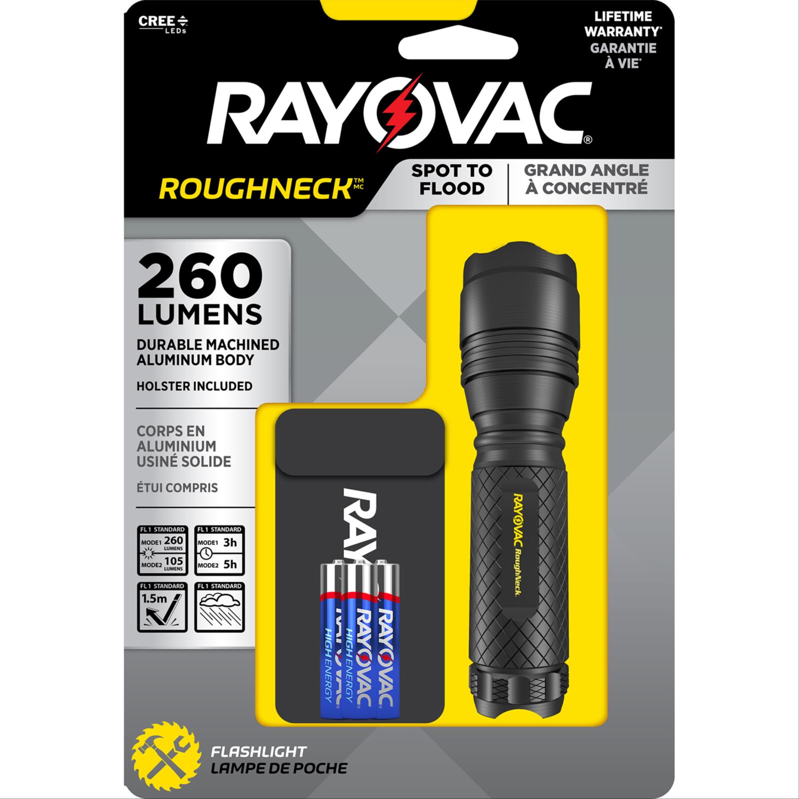 RoughNeck® LED Tatical Spot to Flood Flashlight