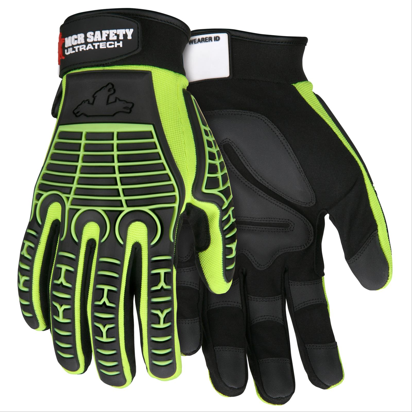 UltraTech™ Multi-Task, 2-Way Lime Glove, With G-Shaped Palm Padding