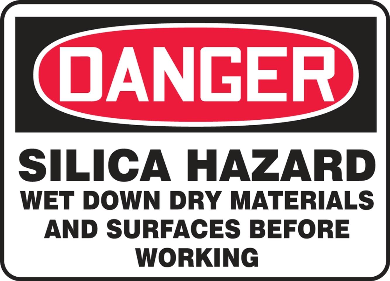 Safety Products Inc - Danger Silica Hazard Signs