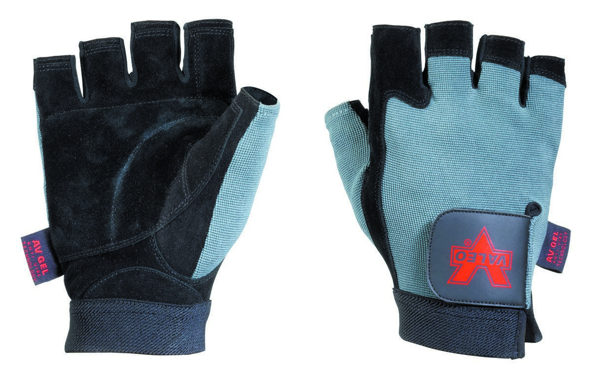 Split Leather Fingerless Anti-Vibe Gloves