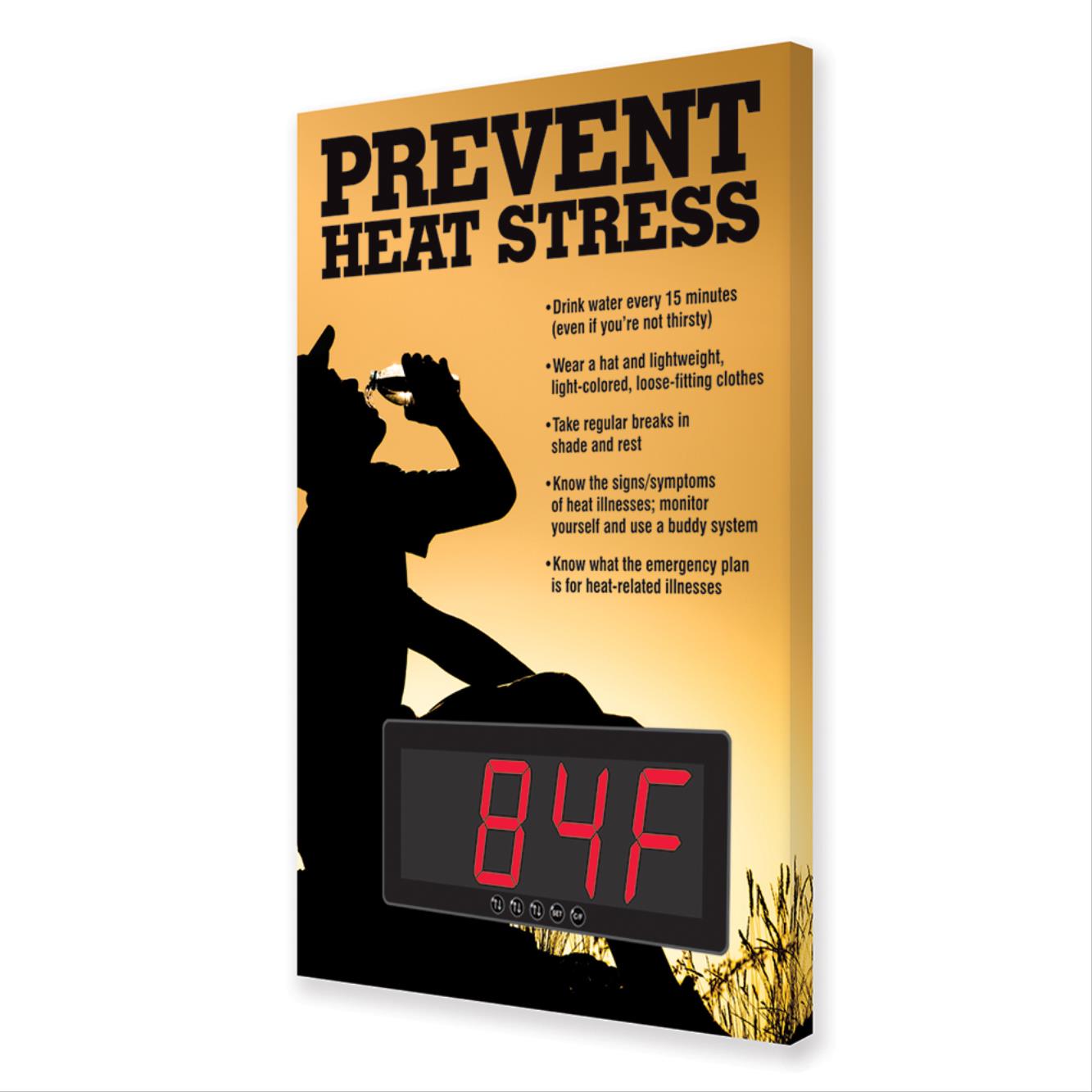 Digital Temperature Display Sign: Prevent Heat Stress!