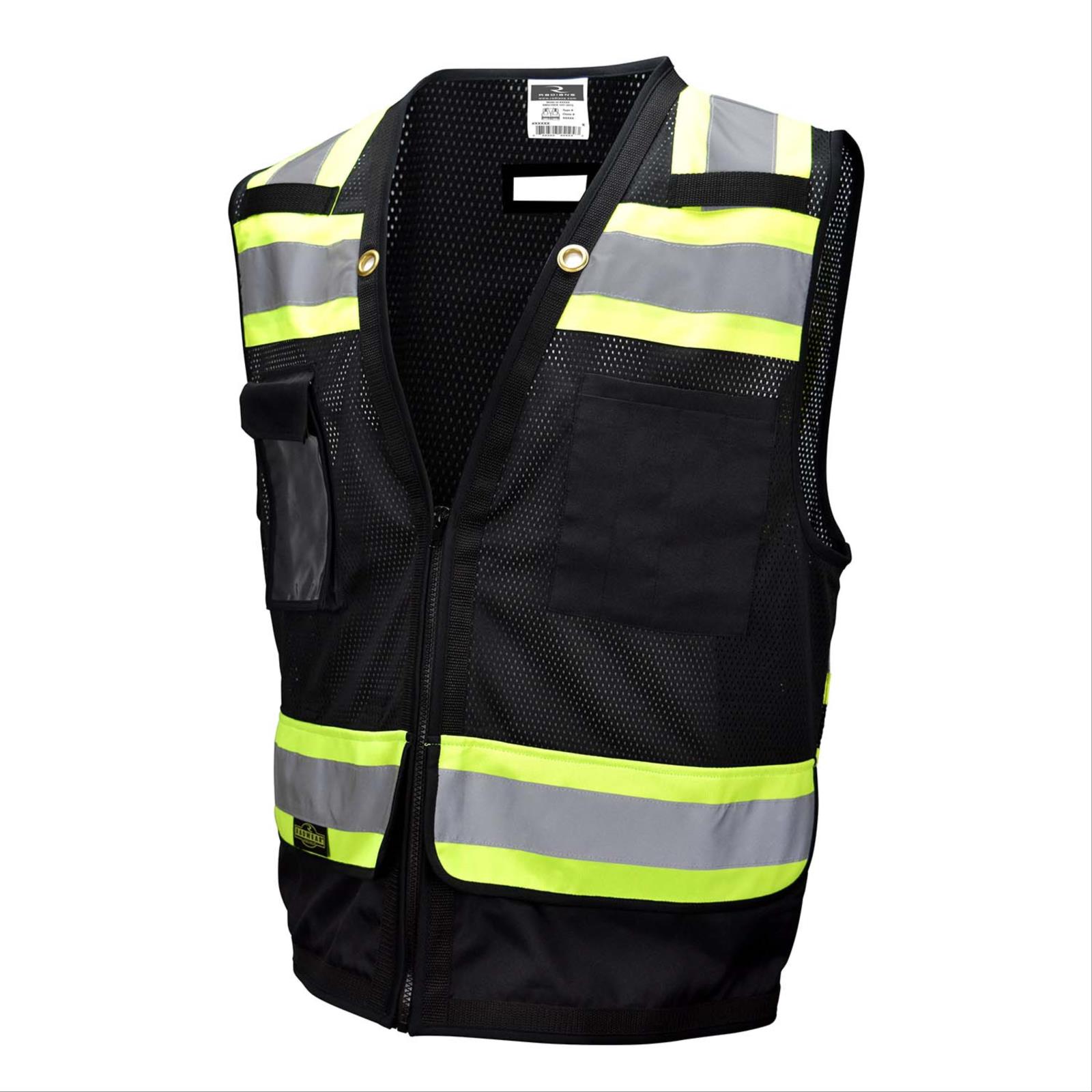 Radwear™ Non-Rated Black Mesh Heavy Duty Surveyor Vest