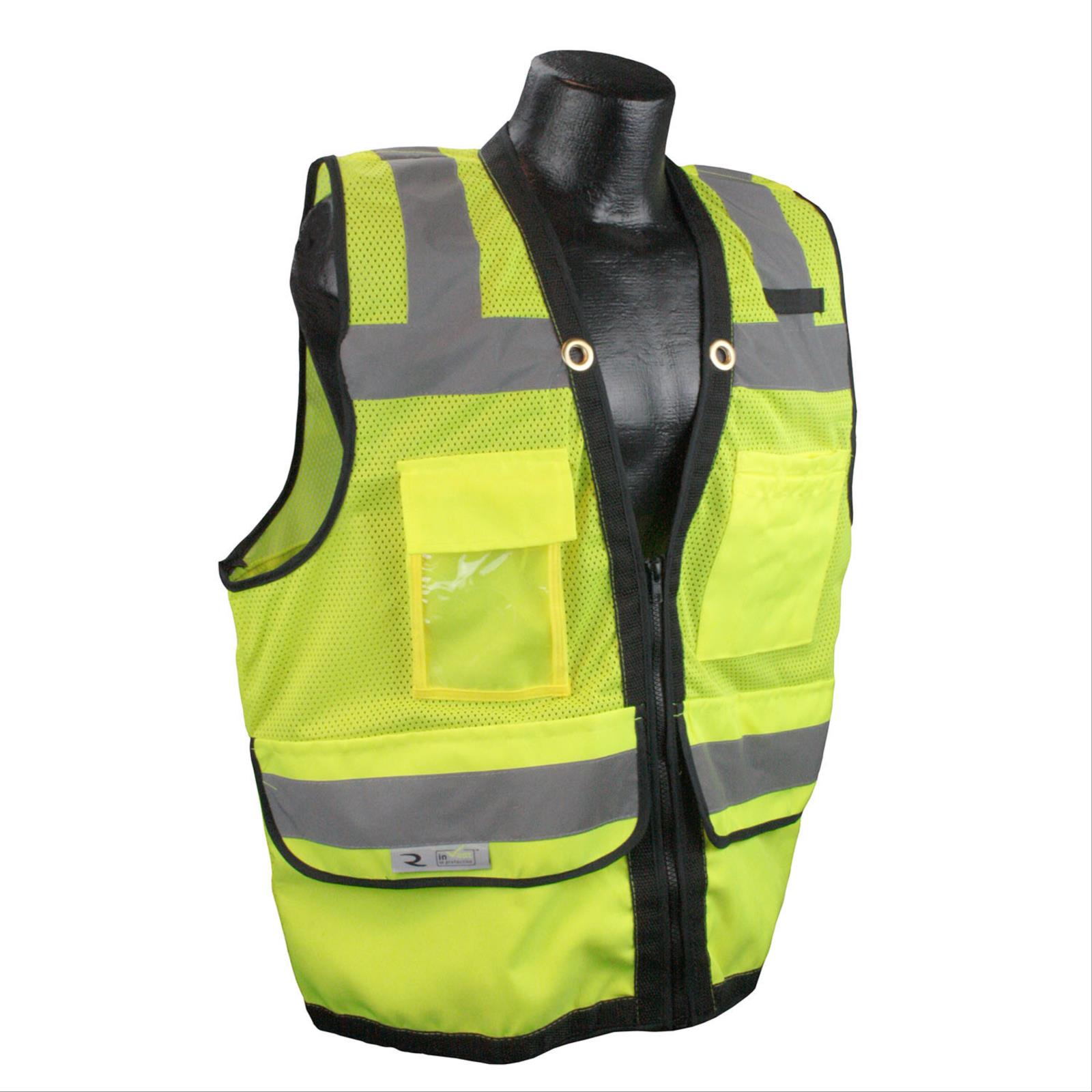 Radwear™ SV59Z Heavy Duty Surveyor Safety Vest with Zipper, Class 2 Type R