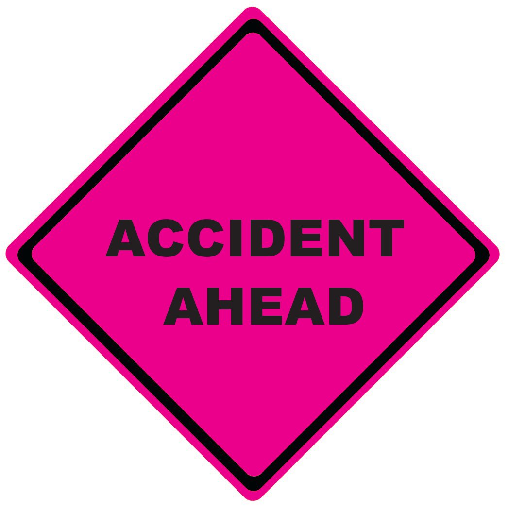 48" Fluorescent Pink Incident Management Signs