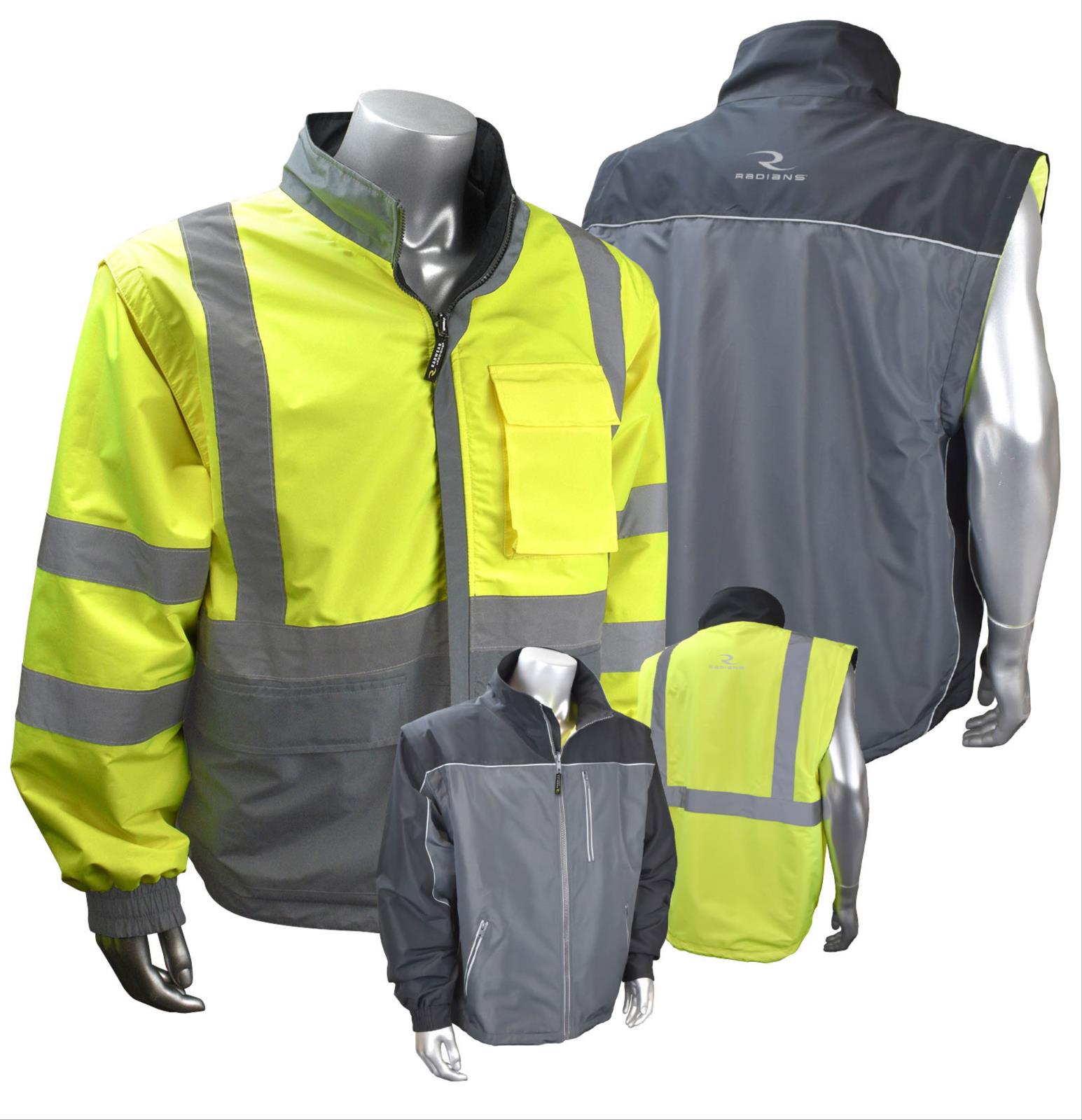 Radwear™ 4-N-1 Reversible Windbreaker With Zip-Off Sleeves, Class 3 Type R