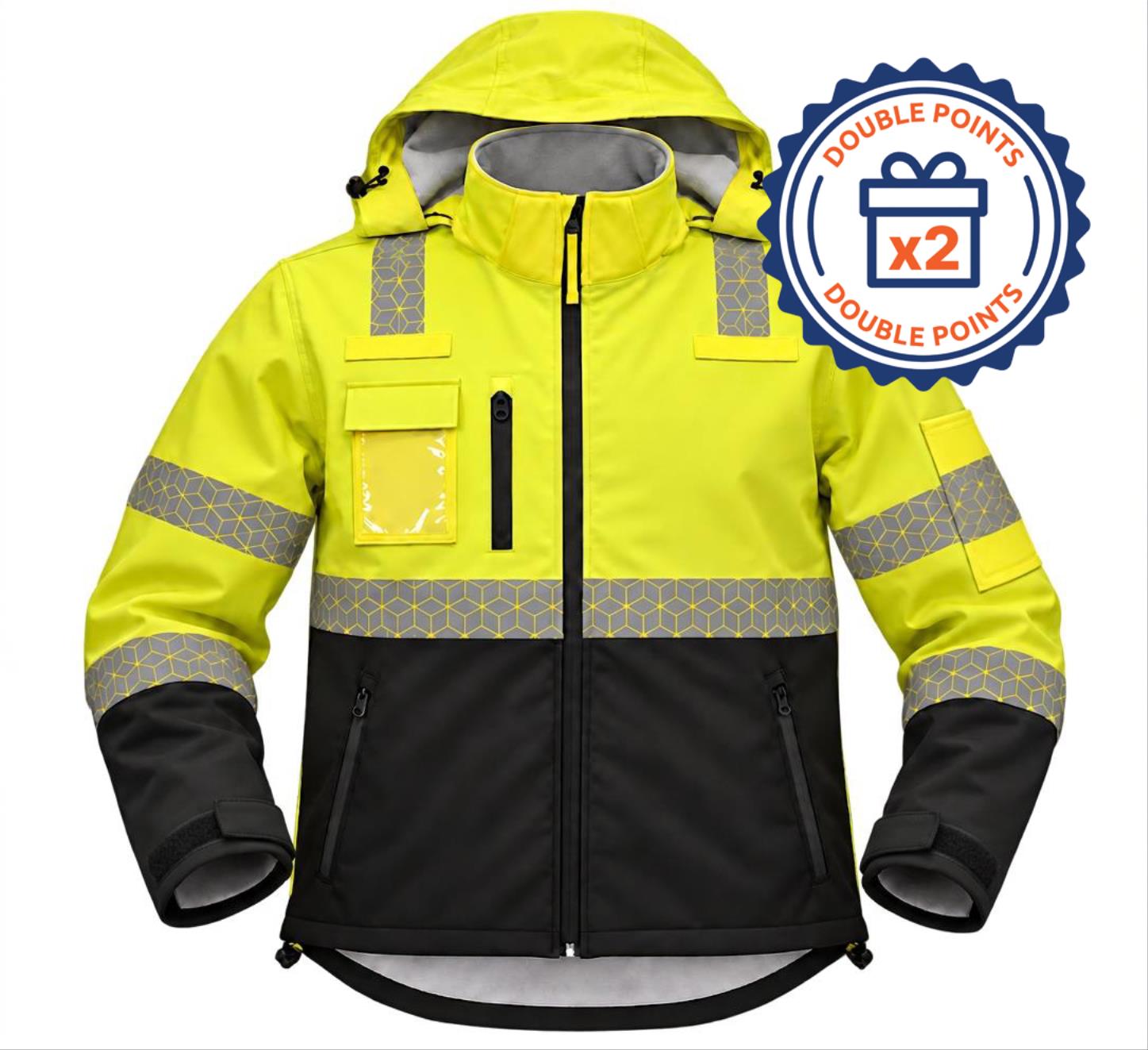 Softshell Jacket, Black Bottom, Zipper Front, Class 3 Type R