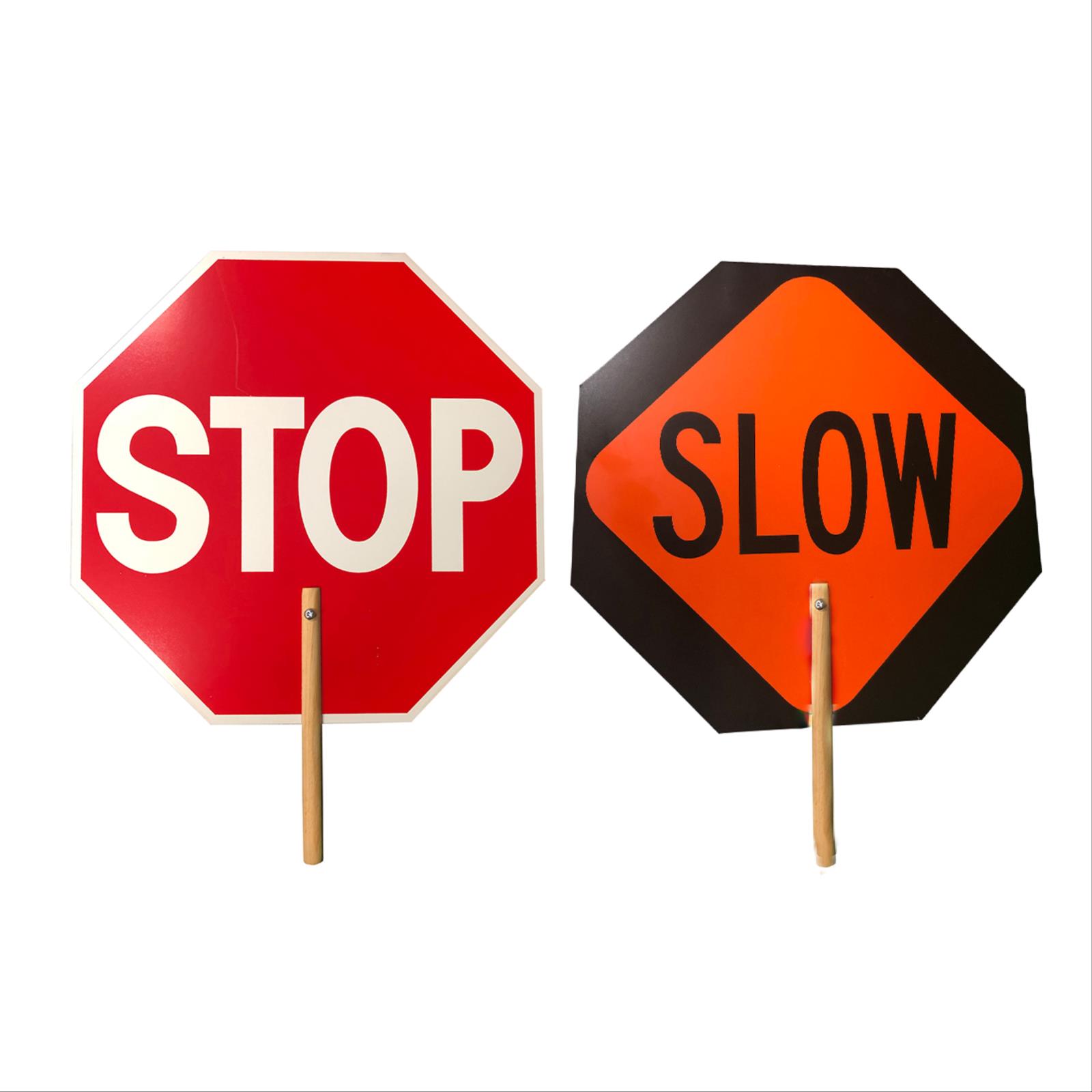 Stop/Slow Signs With 8" Handle