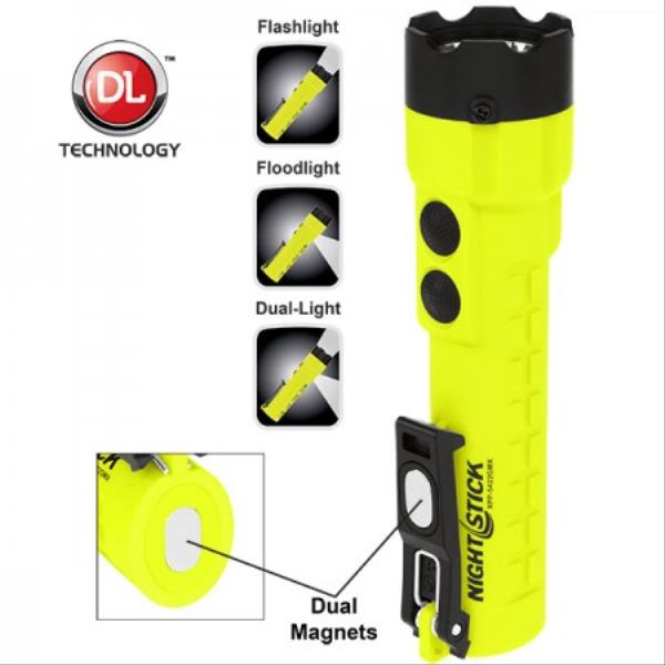 Nightstick Intrinsically Safe Dual-Light™ Flashlight w/Dual Magnets