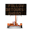 Gives motorist warning and directional information through construction zones and around maintenance.