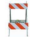 Used for crowd and traffic control. Panels alert drivers to the flow of traffic in a desired direction and direct pedestrians to keep them out of certain areas.